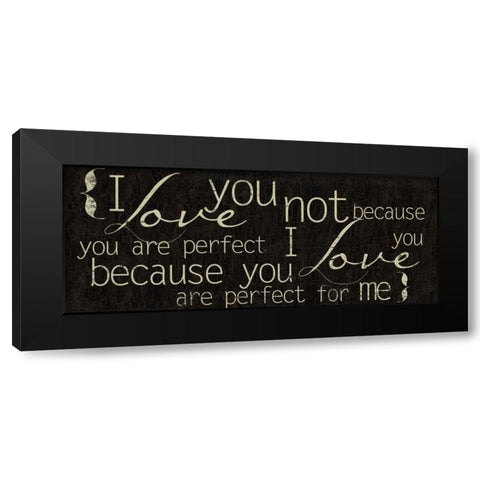 Perfect Love Black Modern Wood Framed Art Print by Greene, Taylor