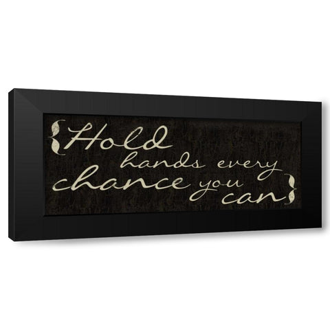 Hold Hands Black Modern Wood Framed Art Print with Double Matting by Greene, Taylor