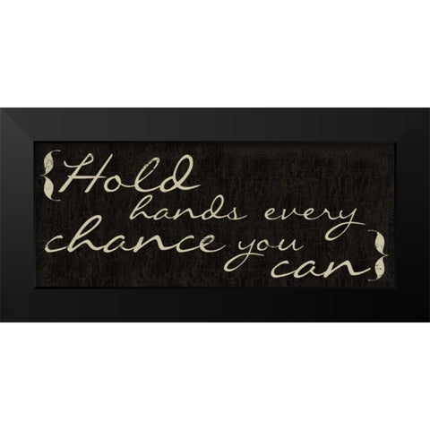 Hold Hands Black Modern Wood Framed Art Print by Greene, Taylor