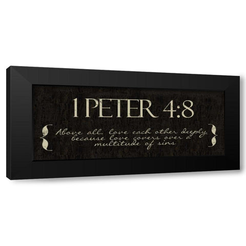 ABOVE ALL Black Modern Wood Framed Art Print with Double Matting by Greene, Taylor