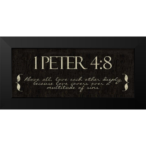 ABOVE ALL Black Modern Wood Framed Art Print by Greene, Taylor