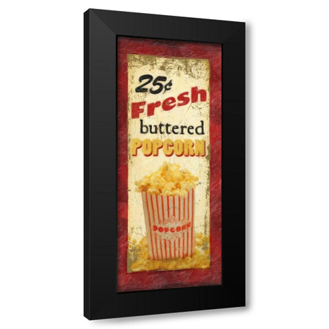 POPCORN Black Modern Wood Framed Art Print with Double Matting by Greene, Taylor