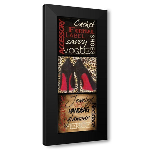 Fashion 9 Patch B Black Modern Wood Framed Art Print by Greene, Taylor