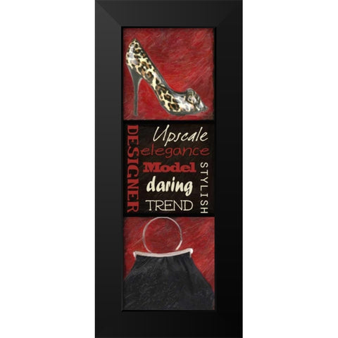 Fashion 9 Patch C Black Modern Wood Framed Art Print by Greene, Taylor