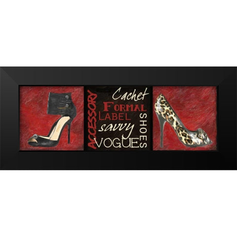 Fashion 9 Patch D Black Modern Wood Framed Art Print by Greene, Taylor