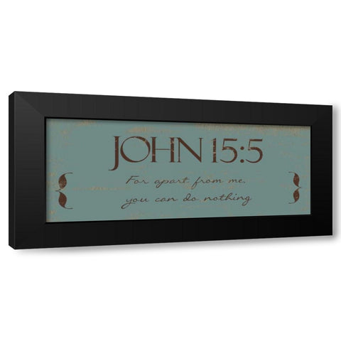 FOR APART FROM ME Black Modern Wood Framed Art Print with Double Matting by Greene, Taylor