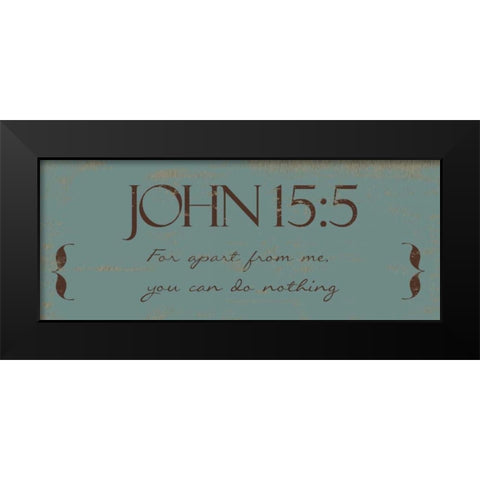 FOR APART FROM ME Black Modern Wood Framed Art Print by Greene, Taylor