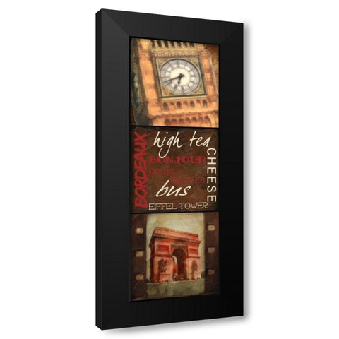 Travel 9 Patch C Black Modern Wood Framed Art Print by Greene, Taylor