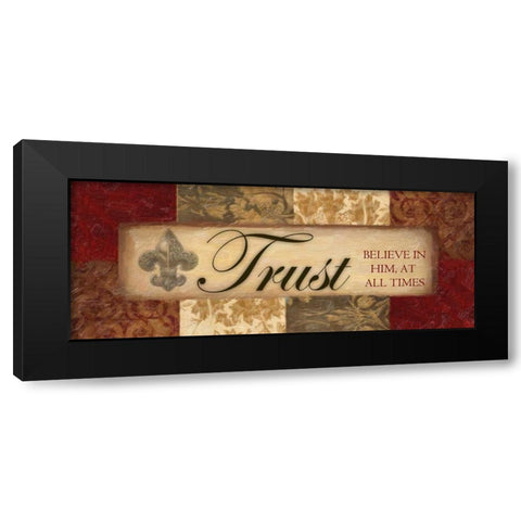 TRUST PANEL Black Modern Wood Framed Art Print by Greene, Taylor