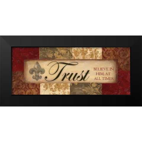 TRUST PANEL Black Modern Wood Framed Art Print by Greene, Taylor