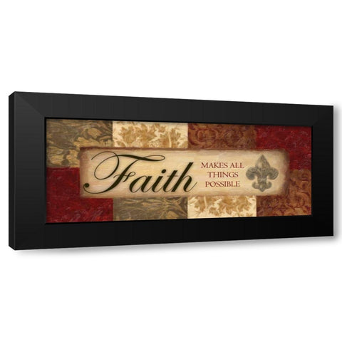 FAITH PANEL Black Modern Wood Framed Art Print by Greene, Taylor
