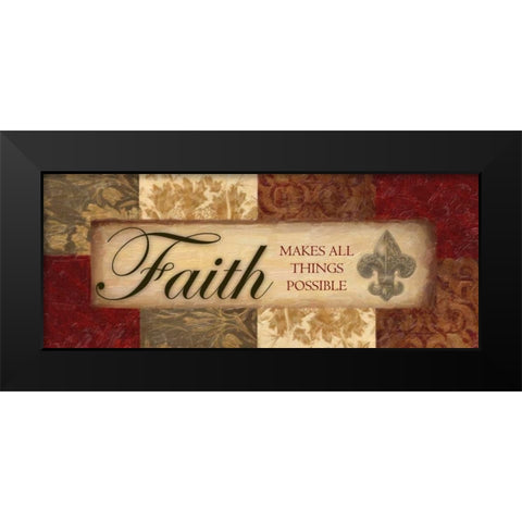 FAITH PANEL Black Modern Wood Framed Art Print by Greene, Taylor
