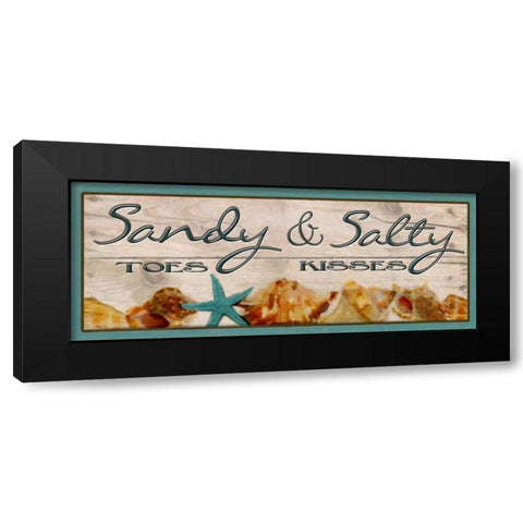 SANDY TOES Black Modern Wood Framed Art Print by Greene, Taylor