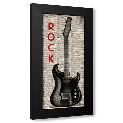 ROCK PANEL Black Modern Wood Framed Art Print by Greene, Taylor