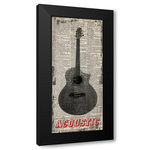 ACOUSTIC PANEL Black Modern Wood Framed Art Print with Double Matting by Greene, Taylor