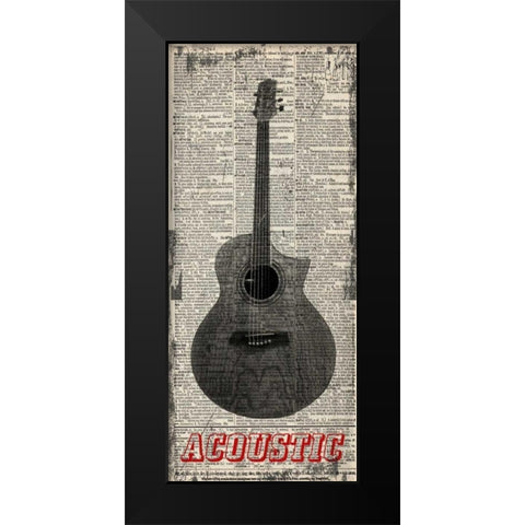 ACOUSTIC PANEL Black Modern Wood Framed Art Print by Greene, Taylor