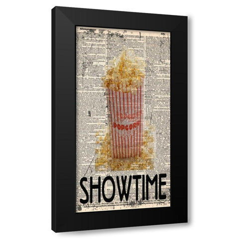 SHOWTIME Black Modern Wood Framed Art Print with Double Matting by Greene, Taylor