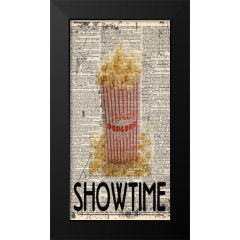 SHOWTIME Black Modern Wood Framed Art Print by Greene, Taylor