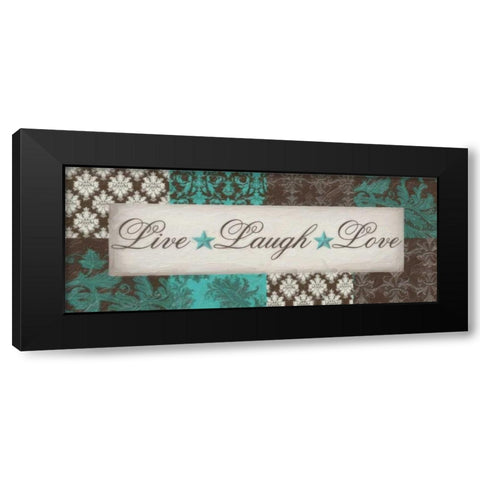 LIVE LAUGH LOVE Black Modern Wood Framed Art Print by Greene, Taylor