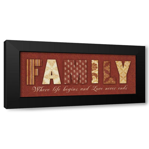 FAMILY Black Modern Wood Framed Art Print by Greene, Taylor