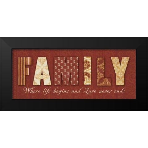 FAMILY Black Modern Wood Framed Art Print by Greene, Taylor