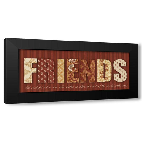 FRIENDS Black Modern Wood Framed Art Print by Greene, Taylor
