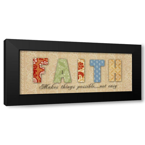 Faith Bright Black Modern Wood Framed Art Print by Greene, Taylor