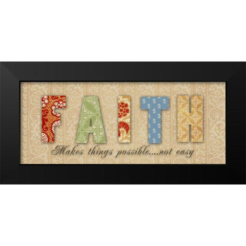 Faith Bright Black Modern Wood Framed Art Print by Greene, Taylor