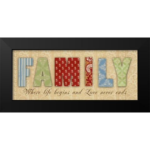 Family  Bright Black Modern Wood Framed Art Print by Greene, Taylor