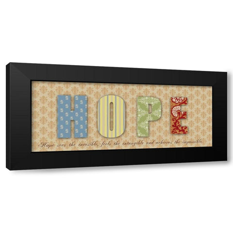 Hope Bright Black Modern Wood Framed Art Print with Double Matting by Greene, Taylor