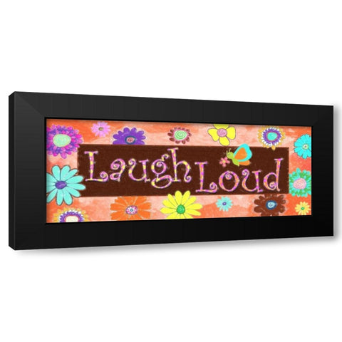 LAUGH LOUD D Black Modern Wood Framed Art Print by Greene, Taylor