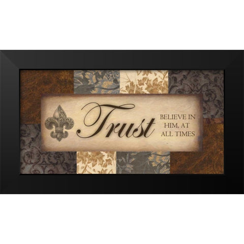 TRUST  NEUTRALS Black Modern Wood Framed Art Print by Greene, Taylor