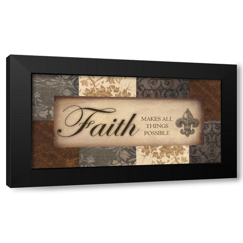 FAITH NEUTRALS Black Modern Wood Framed Art Print by Greene, Taylor
