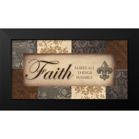 FAITH NEUTRALS Black Modern Wood Framed Art Print by Greene, Taylor