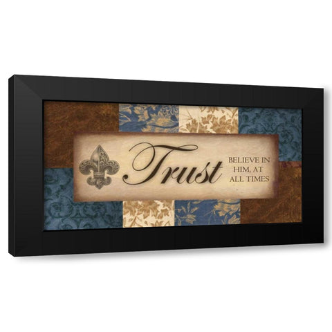TRUST Black Modern Wood Framed Art Print with Double Matting by Greene, Taylor