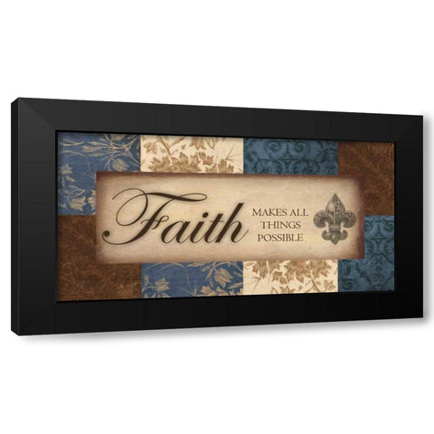 FAITH  Black Modern Wood Framed Art Print with Double Matting by Greene, Taylor
