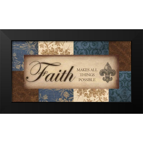 FAITH  Black Modern Wood Framed Art Print by Greene, Taylor