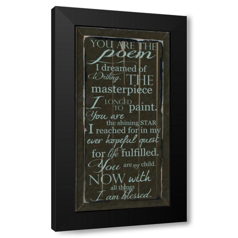 YOU ARE MY POEM Black Modern Wood Framed Art Print by Greene, Taylor