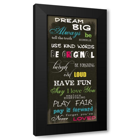 Dream Big E1 Black Modern Wood Framed Art Print with Double Matting by Greene, Taylor