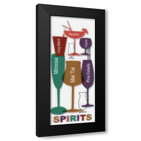 SPIRITS PANEL Black Modern Wood Framed Art Print with Double Matting by Greene, Taylor