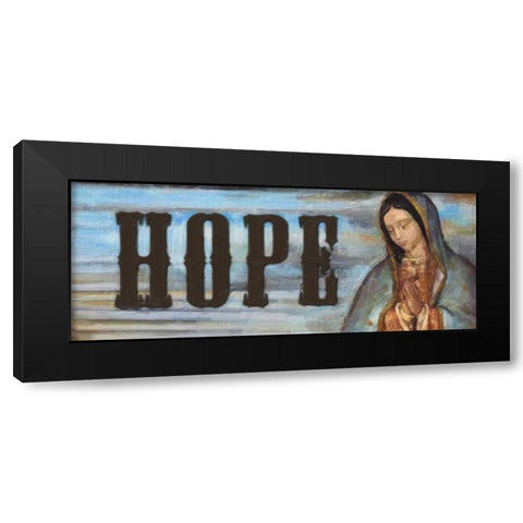 HOPE Black Modern Wood Framed Art Print with Double Matting by Greene, Taylor