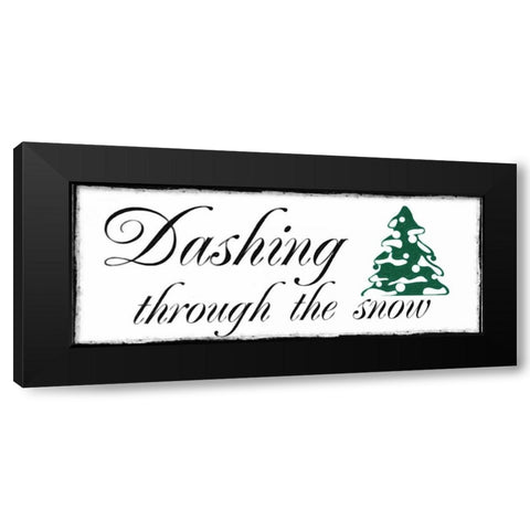 DASHING Black Modern Wood Framed Art Print by Greene, Taylor