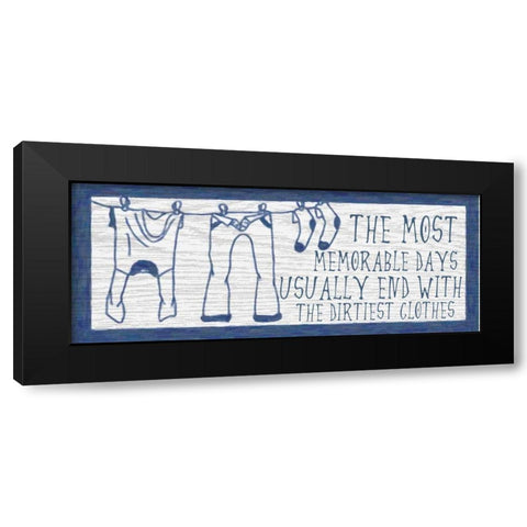 MEMORABLE DAYS Black Modern Wood Framed Art Print by Greene, Taylor