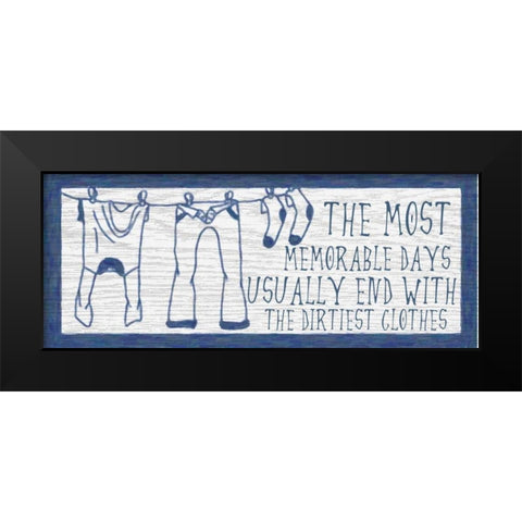 MEMORABLE DAYS Black Modern Wood Framed Art Print by Greene, Taylor
