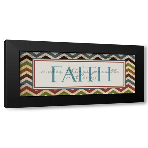 FAITH Black Modern Wood Framed Art Print by Greene, Taylor