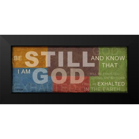 BE STILL B1 Black Modern Wood Framed Art Print by Greene, Taylor