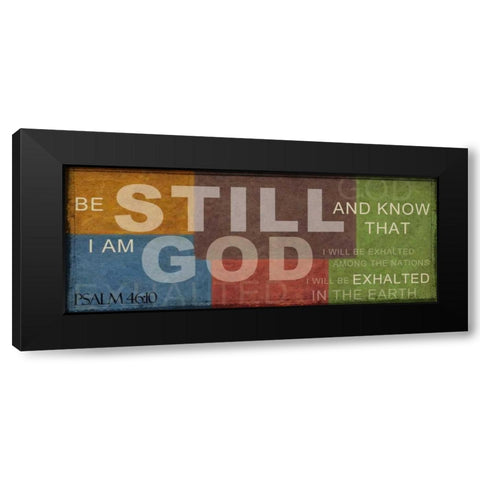 BE STILL B Black Modern Wood Framed Art Print with Double Matting by Greene, Taylor
