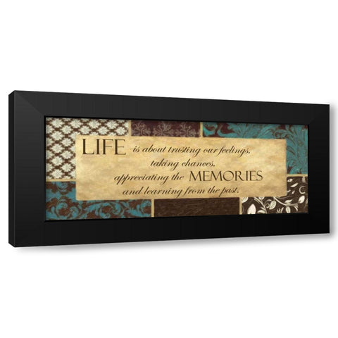 Life Is About Black Modern Wood Framed Art Print by Greene, Taylor