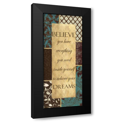 Believe 1 Black Modern Wood Framed Art Print with Double Matting by Greene, Taylor