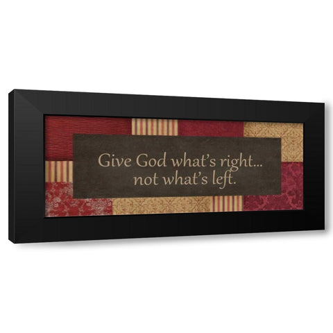 WHATS RIGHT Black Modern Wood Framed Art Print with Double Matting by Greene, Taylor